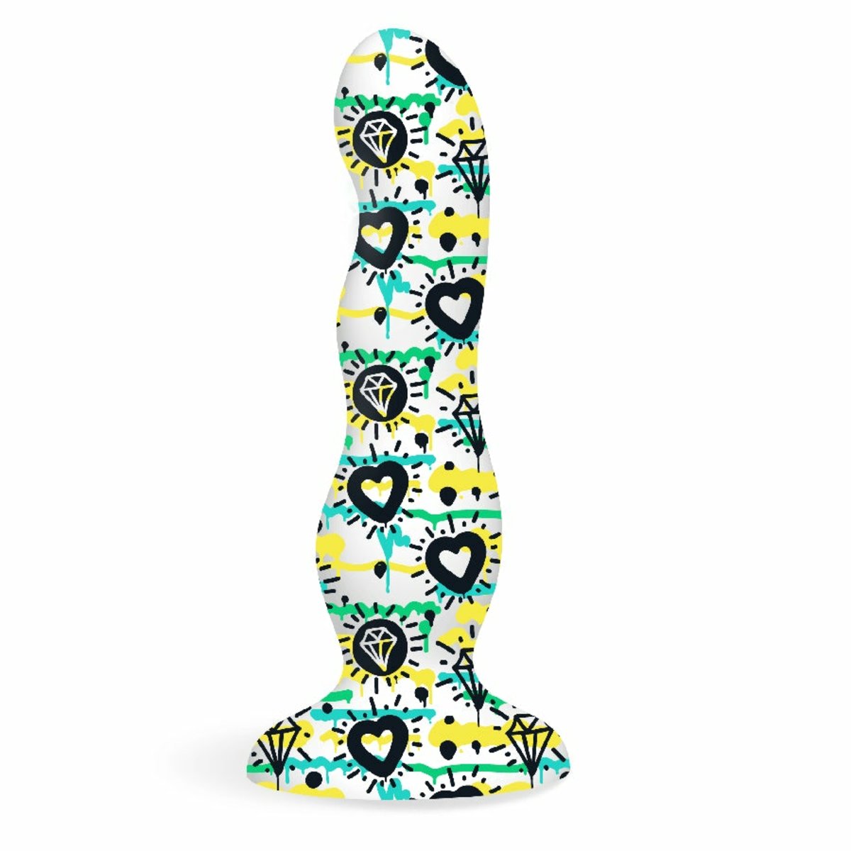 Dildo-Collage Diamonds & Hearts Tattooed