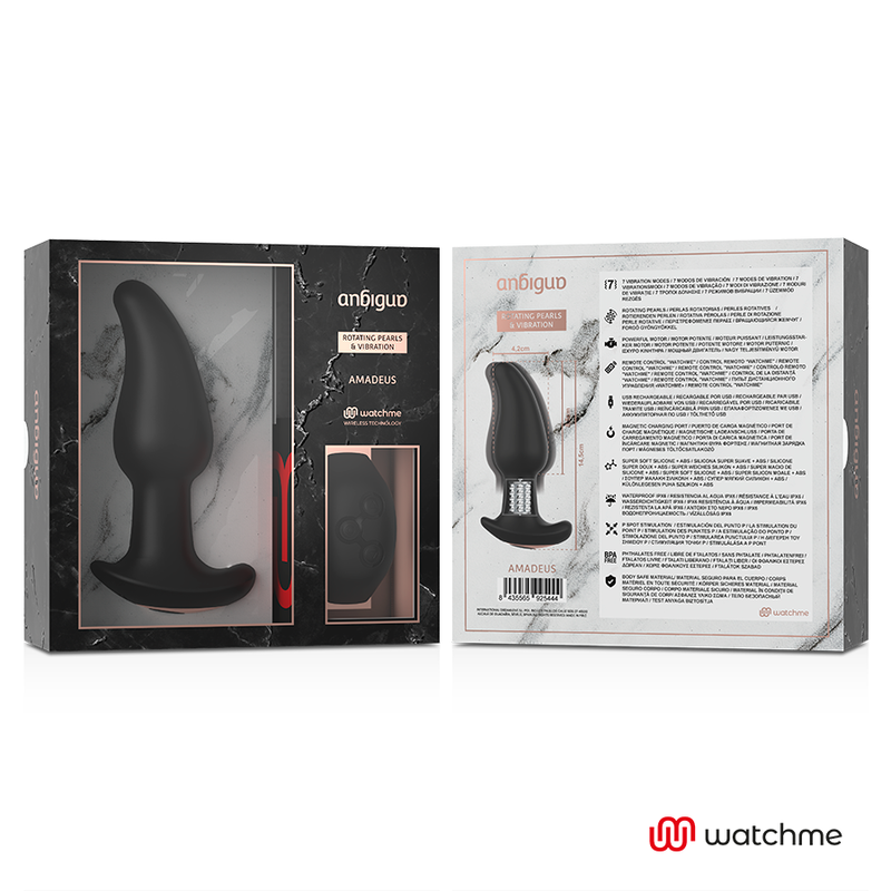 Anbiguo Amadeus Remote Control Butt Plug Vibrator With Bead Rotation