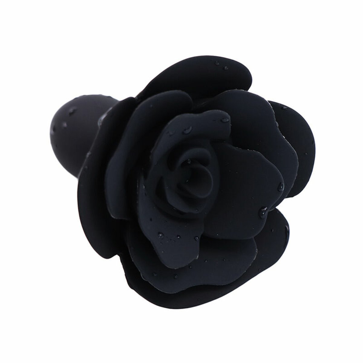 Black Rose Silicone Butt Plug