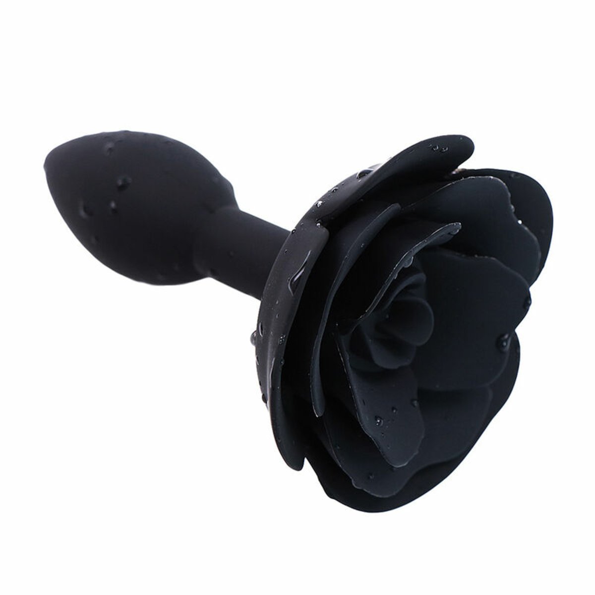 Black Rose Silicone Butt Plug