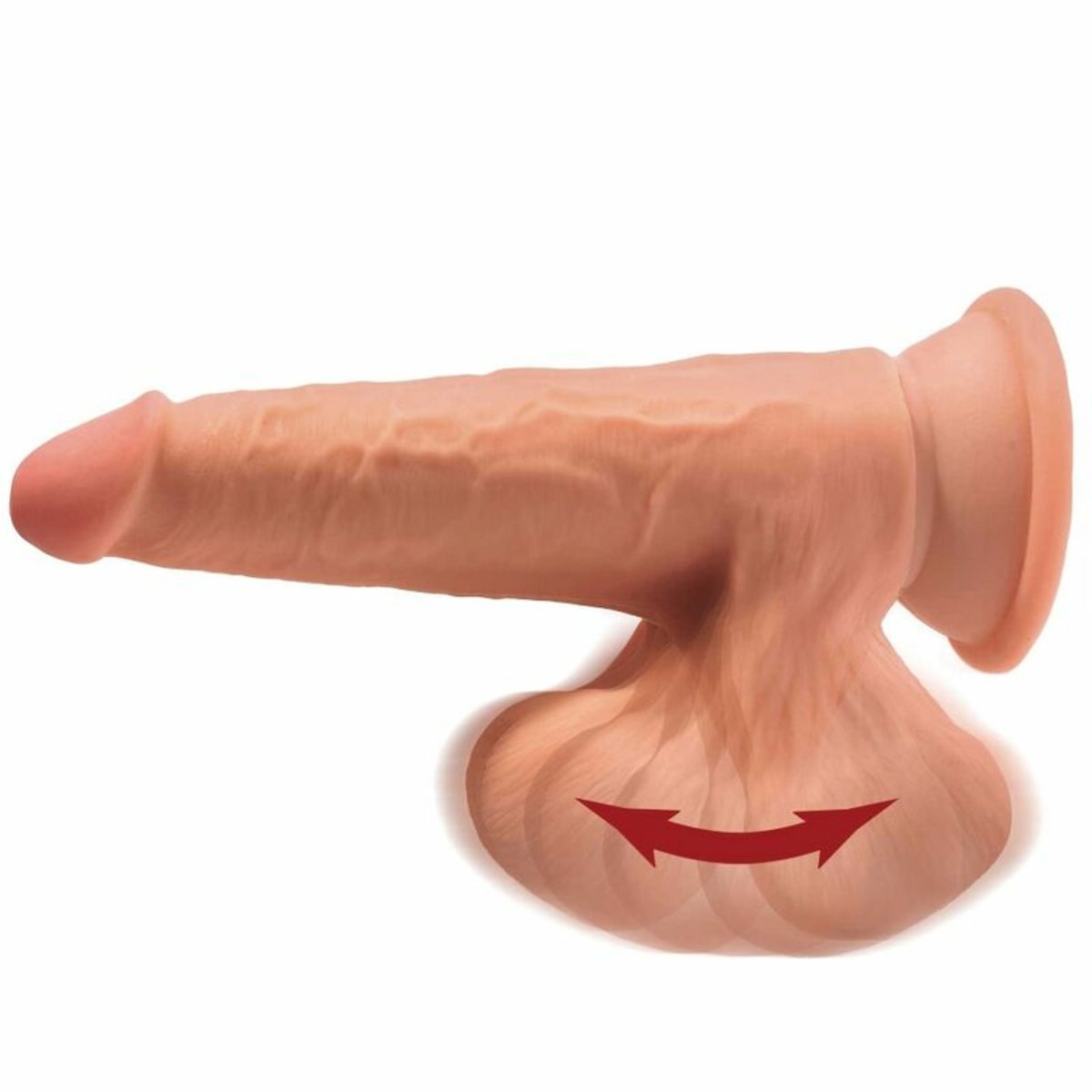 King Cock Plus 3D Cock Swinging Balls 7"