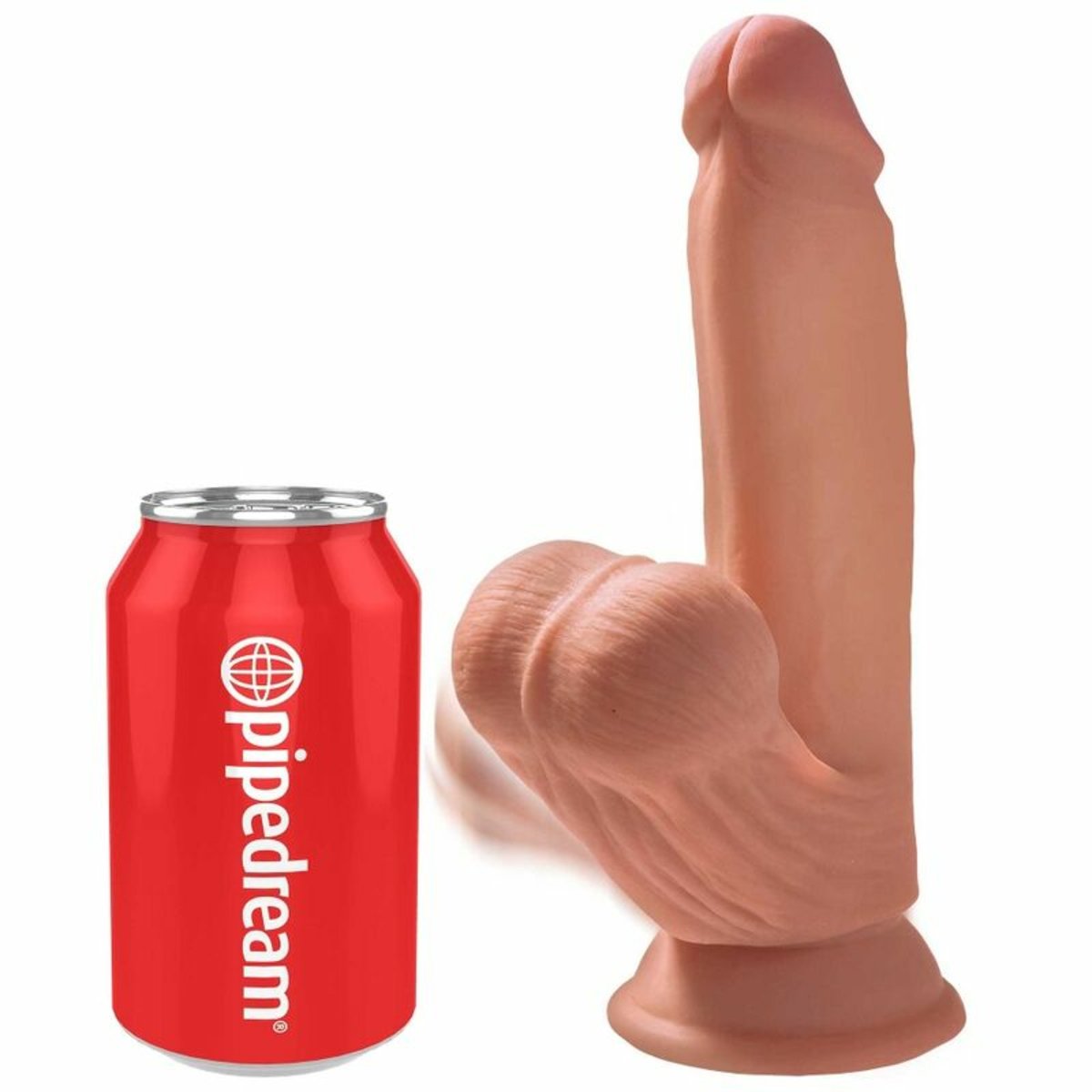 King Cock Plus 3D Cock Swinging Balls 7"
