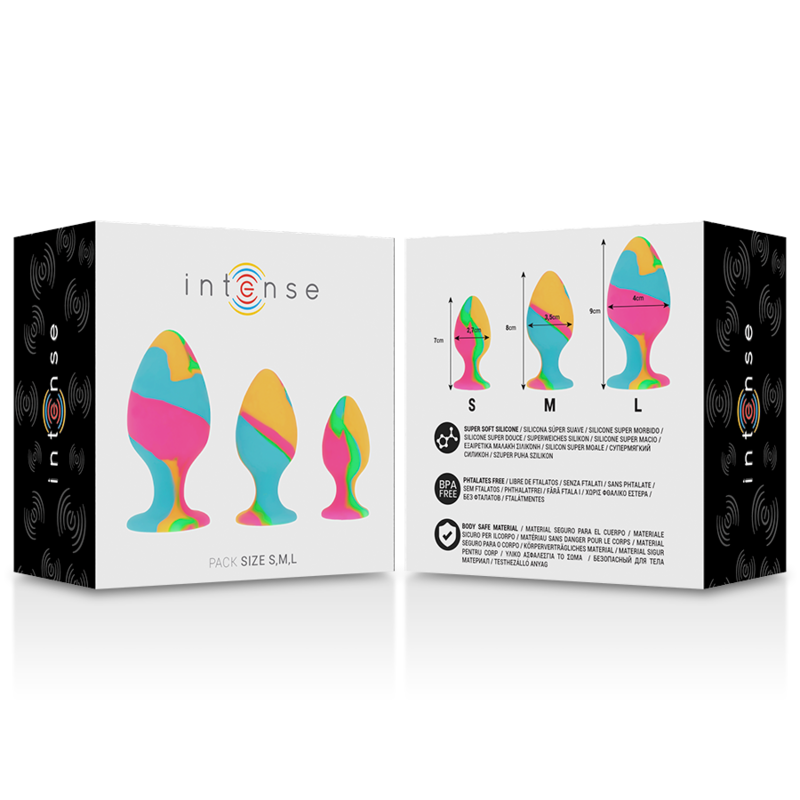 Intense Multicolour Silicone Plug Set