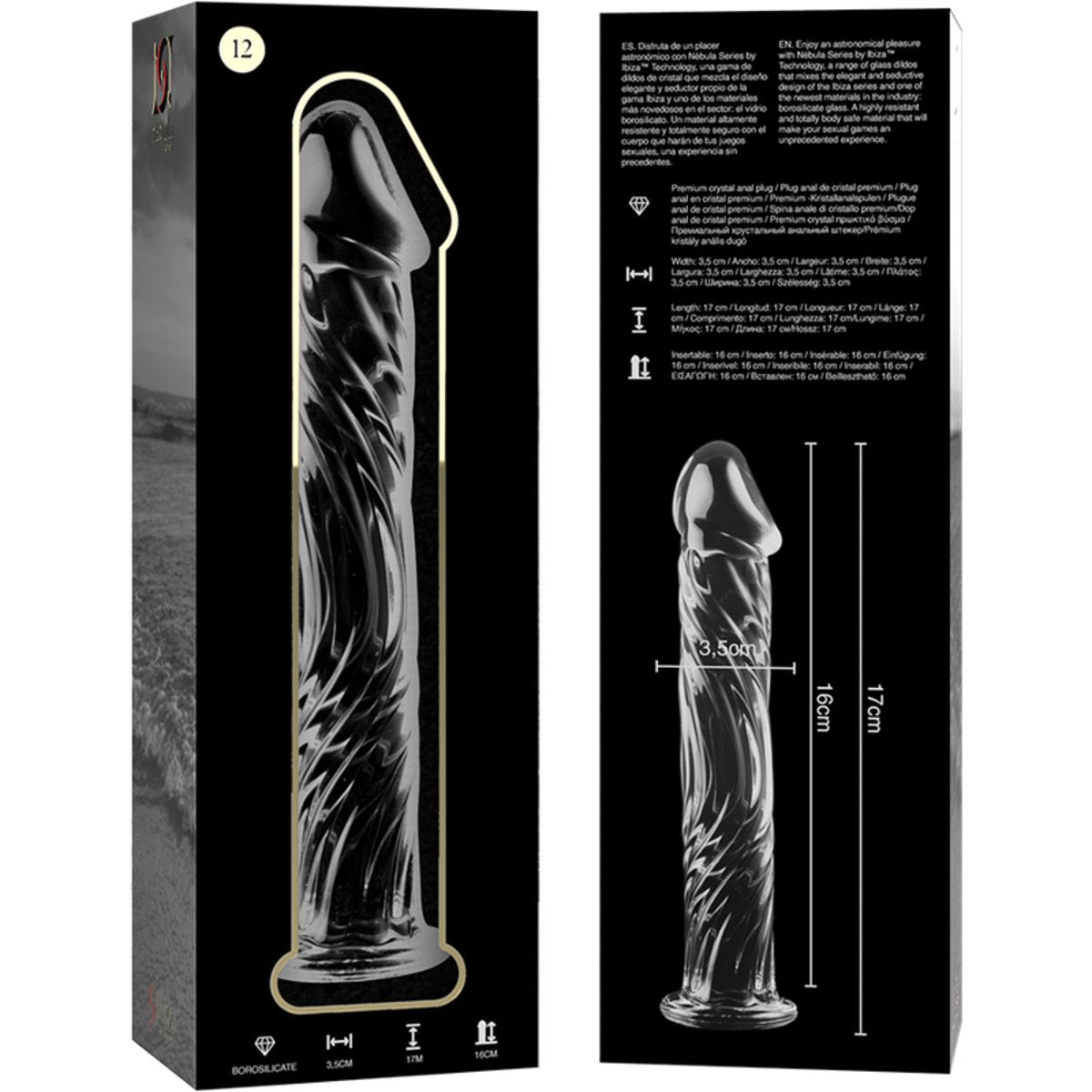 Nebula 12 Glass Dildo