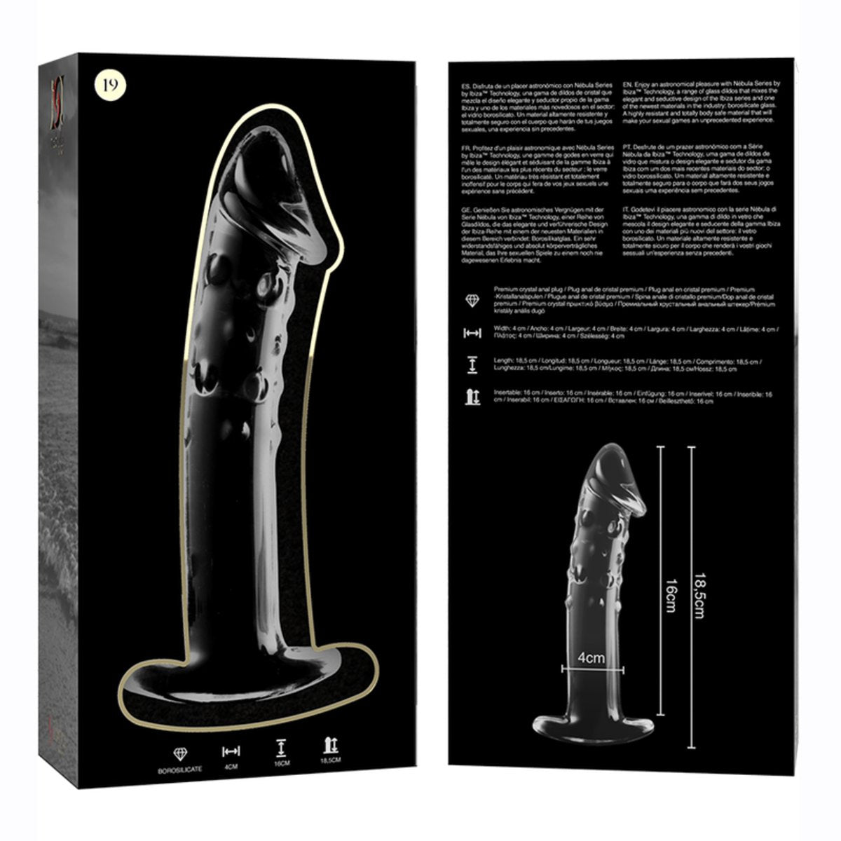 Nebula 19 Glass Dildo