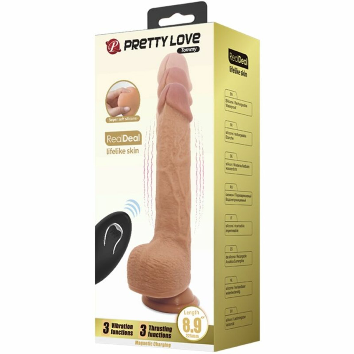 Pretty Love Tommy Realistic Dildo Vibrator 22.5cm