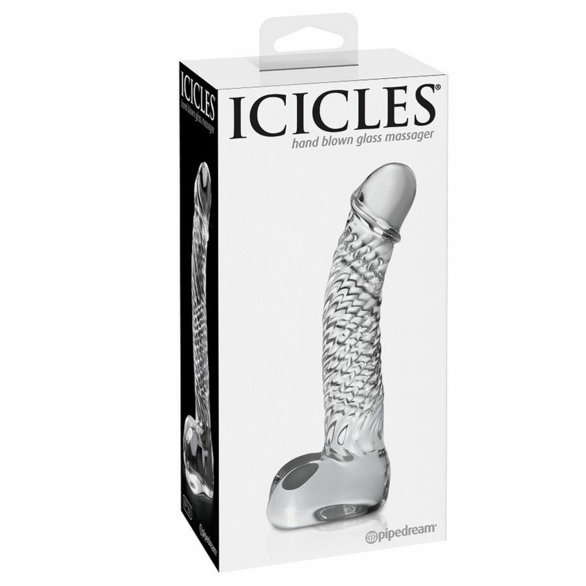 Icicles Hand Blown Clear Glass Dildo