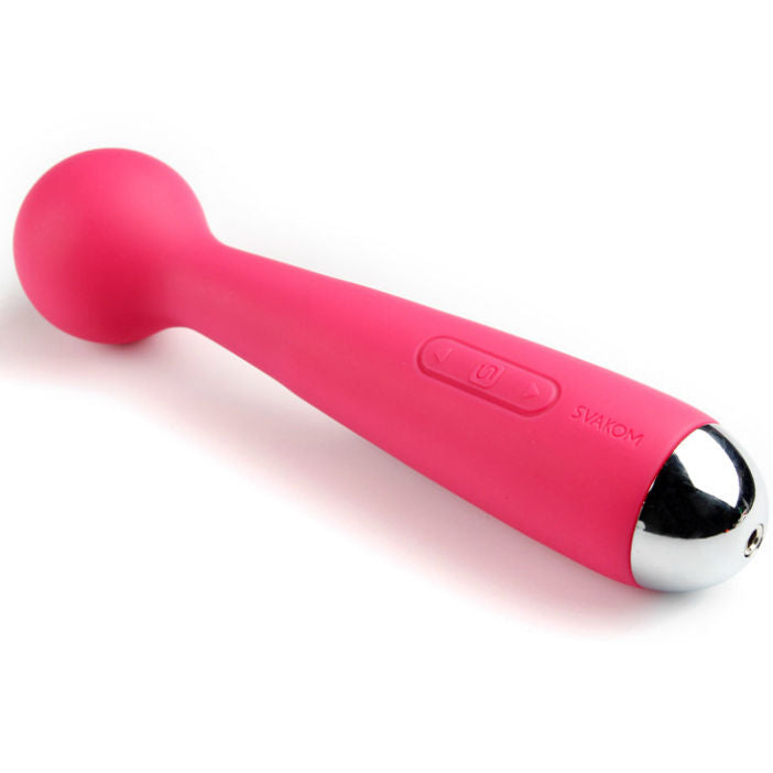 Svakom Emma Mini Wand Massager Vibrator Plum Red