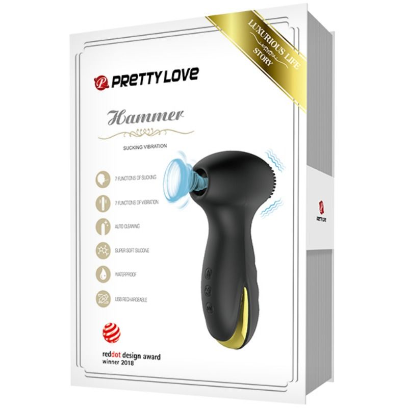 Smart Hammer Suction And Vibration Clit Stimulator-Pretty Love
