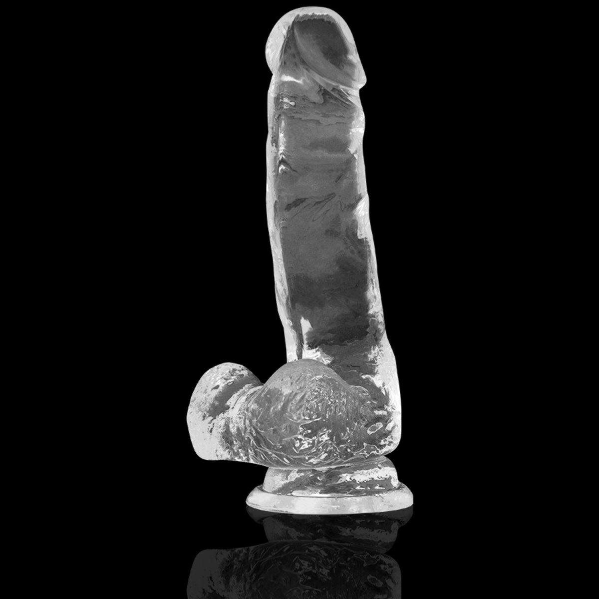 Dildo-Xray Clear Cock With Balls-18.5cm X 3.8cm