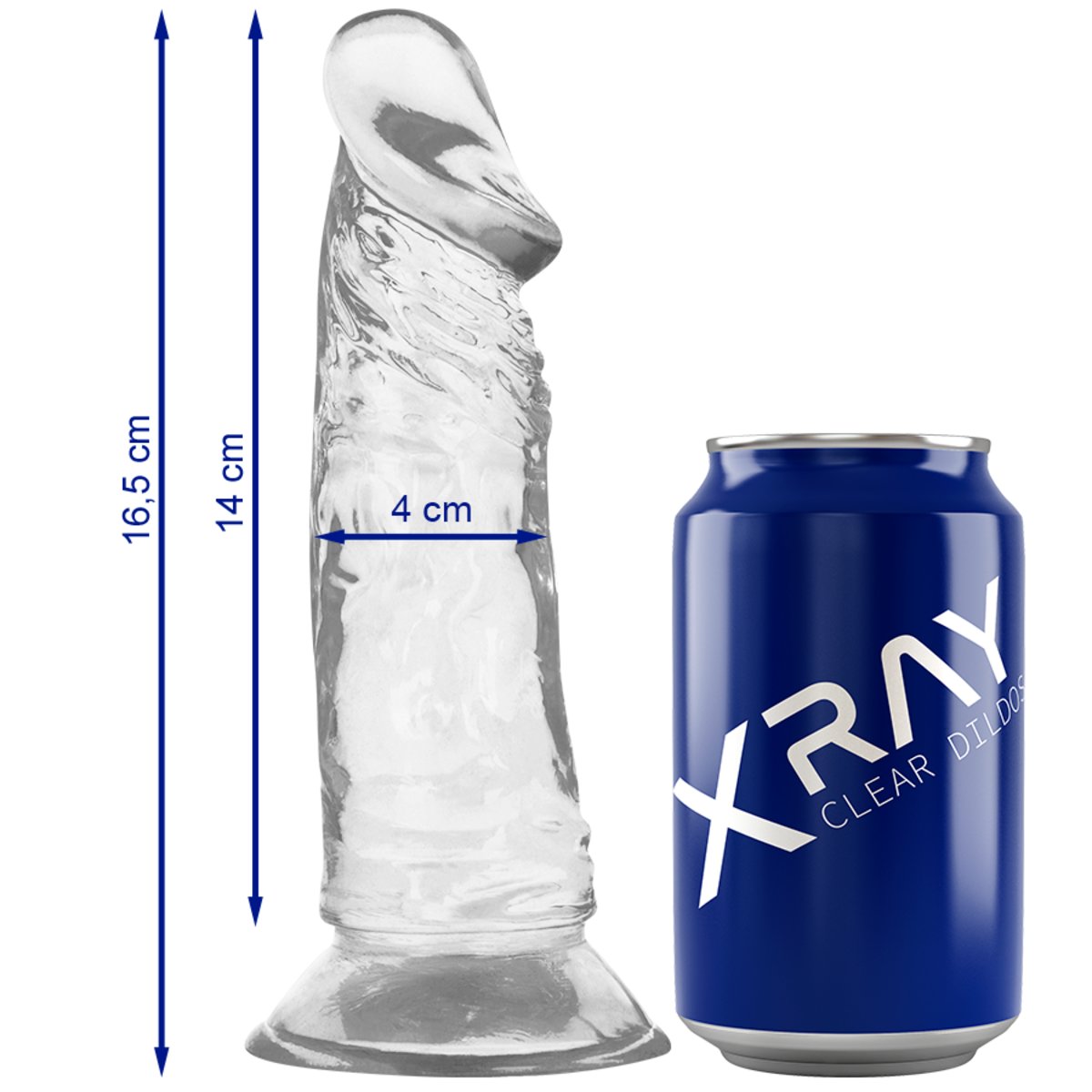 Dildo-Xray Clear Cock-16.5cm X