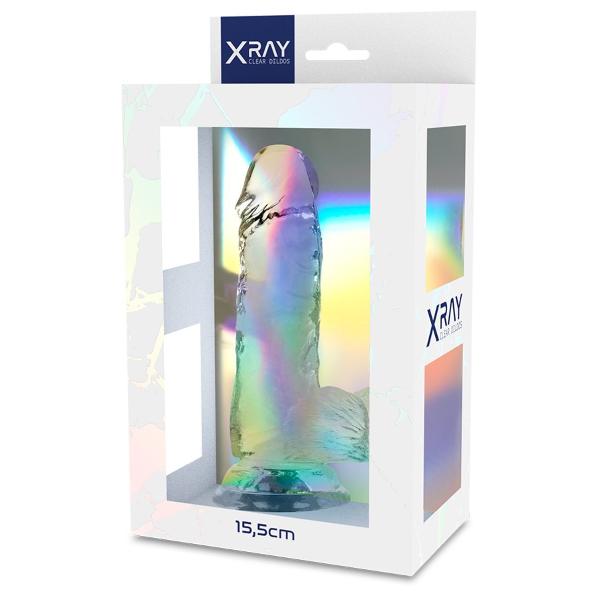Dildo - Xray Clear Cock With Balls-15.5cm X 3.5cm