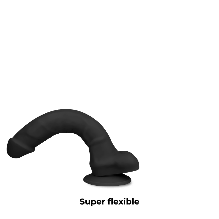Cock Miller Silicone Super-Bendy Black Dildo 19.5 X 3.7cm