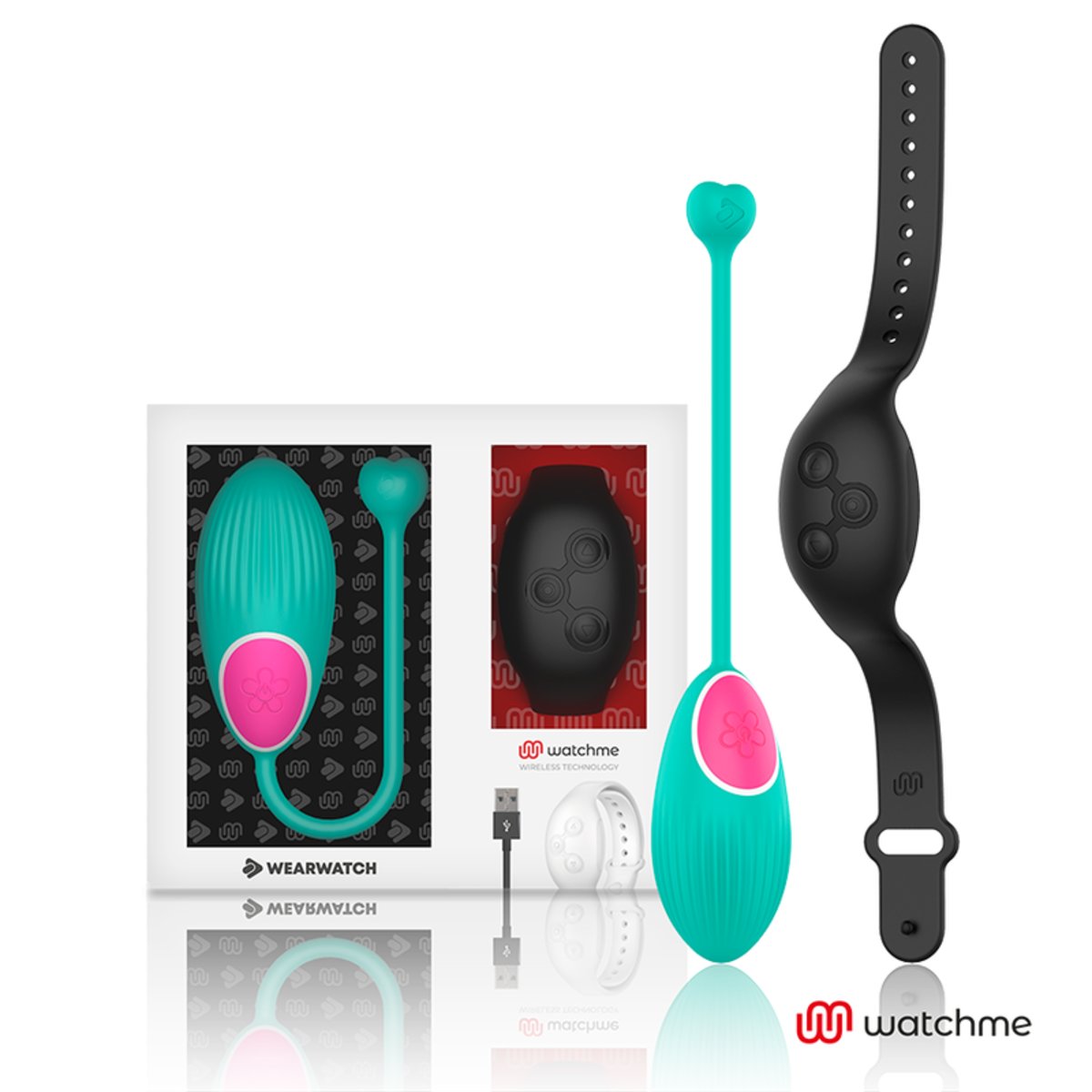 Watchme Wearwatch Egg Vibrator Wireless Technology Aquamarine/ Jet