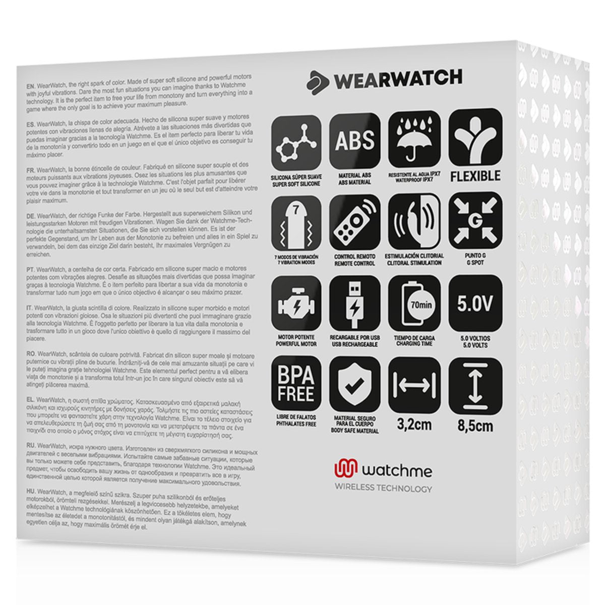 Watchme Wearwatch Dual Pleasure Couples Vibrator Wireless Technology Aquamarine/ Jet