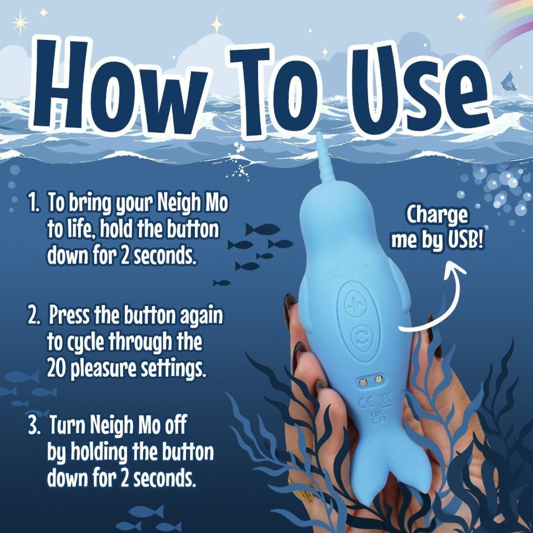 Unihorn Of The Sea-Neigh Mo The Narwhal Clitoral Vibrator