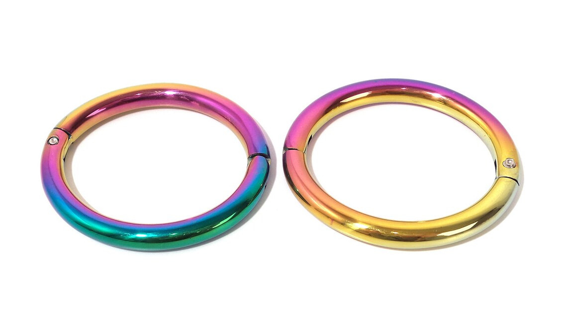 Rainbow Steel Eternity Cuff