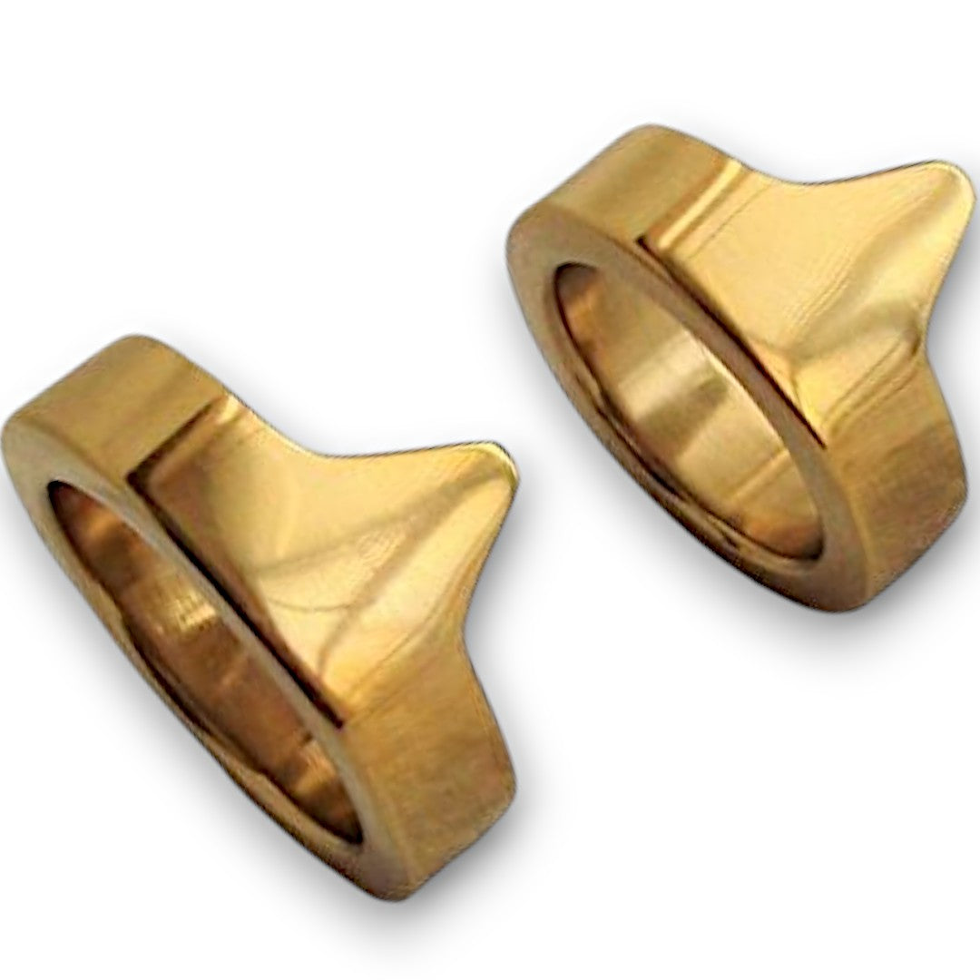 Gold Steel Glans Ring
