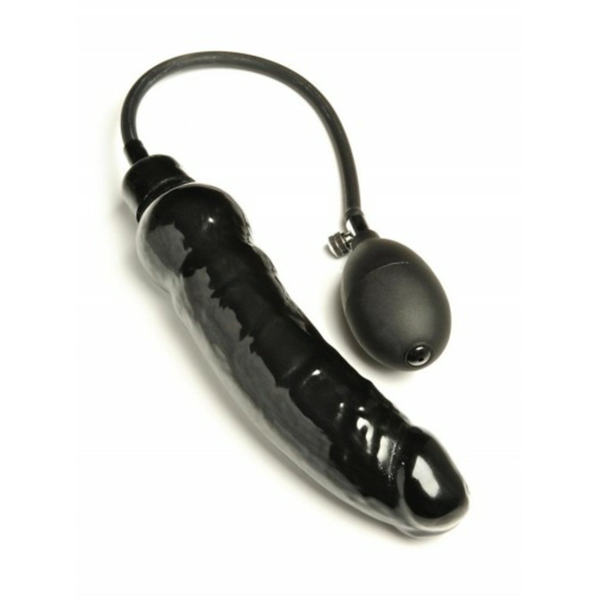 Dildo-Large Inflatable Black Dildo Solid