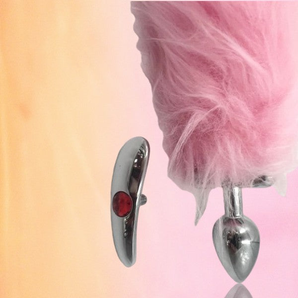 Light-up Tail with Steel Butt-Plug Pink