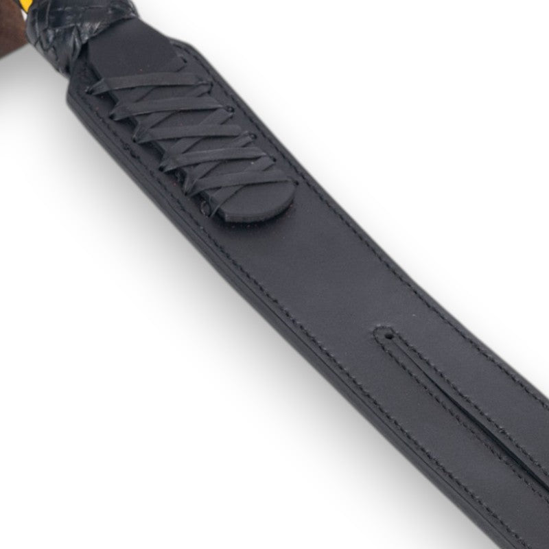 Plaited Leather Handle Tawse Yellow &