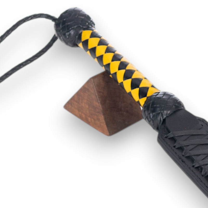 Plaited Leather Handle Tawse Yellow &
