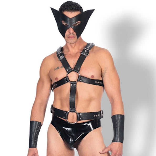 Soft Leather Male Full Body Harness MTO