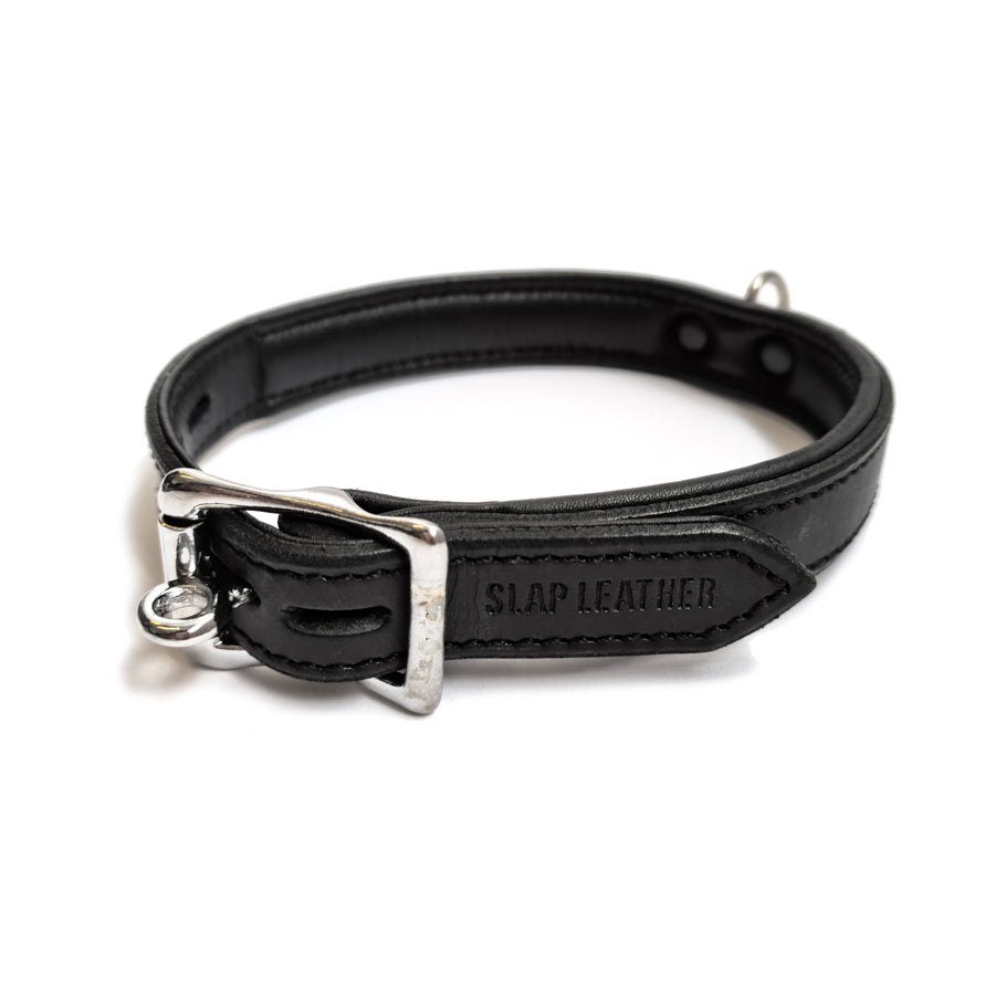 20mm Collar w/ Ring Padded & Leather Lined BLK/BLK