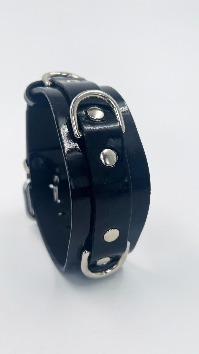 50mm De Luxe Leather Collar W/ 3 D-Ring-Unlined Raw (M2O)