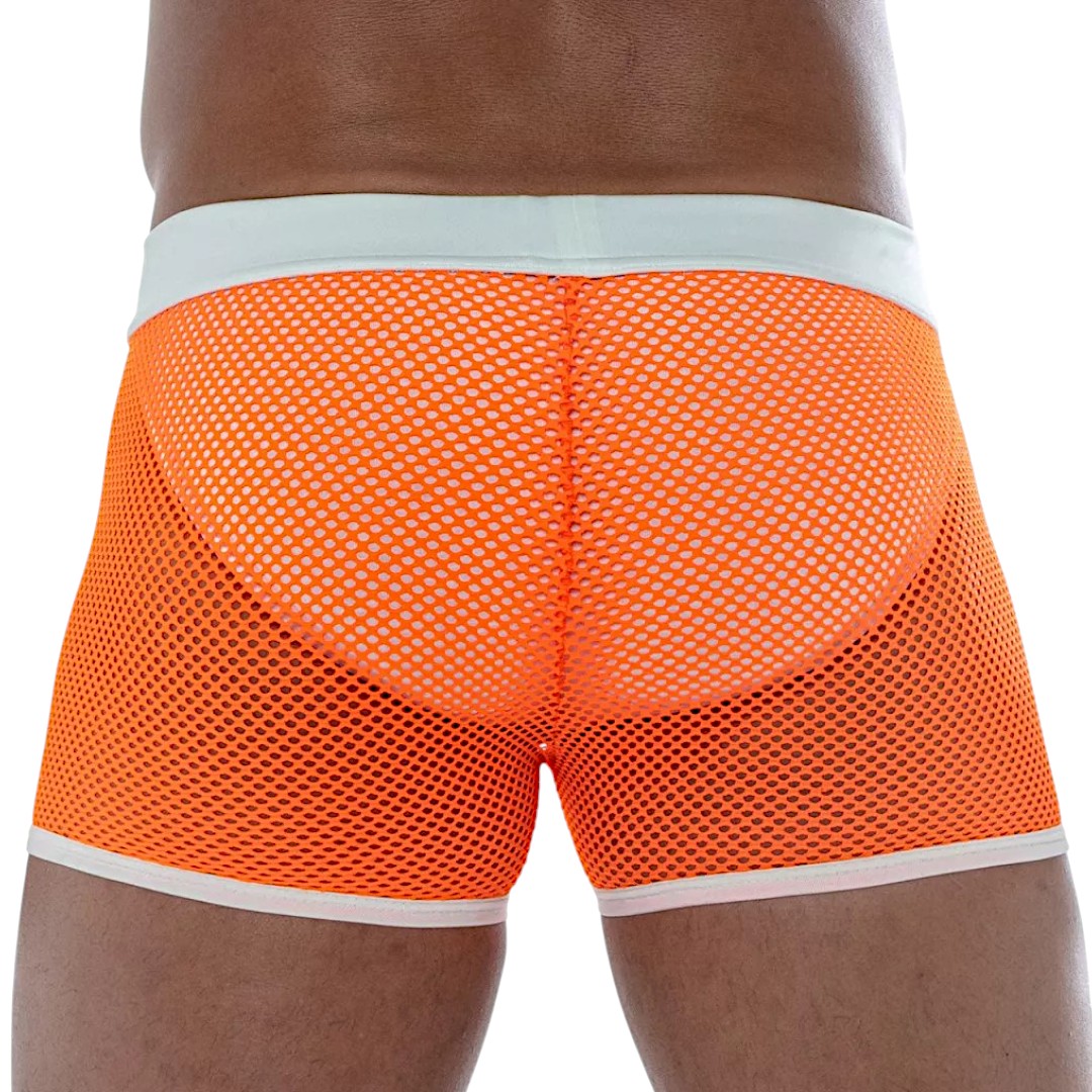 TOF Neon Mesh Shorts Orange- M