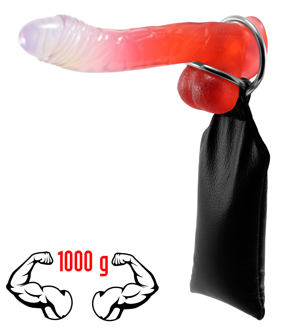 Double Cock Ring With Weight Sack