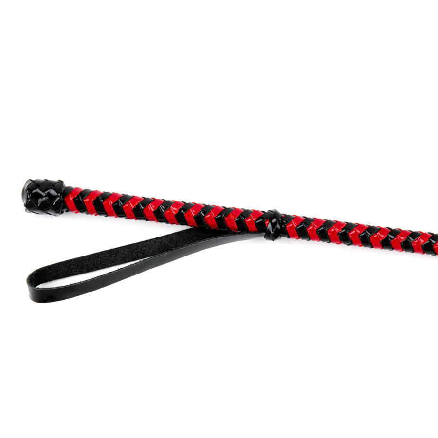 Riding Crop Patent Leather Black/Red