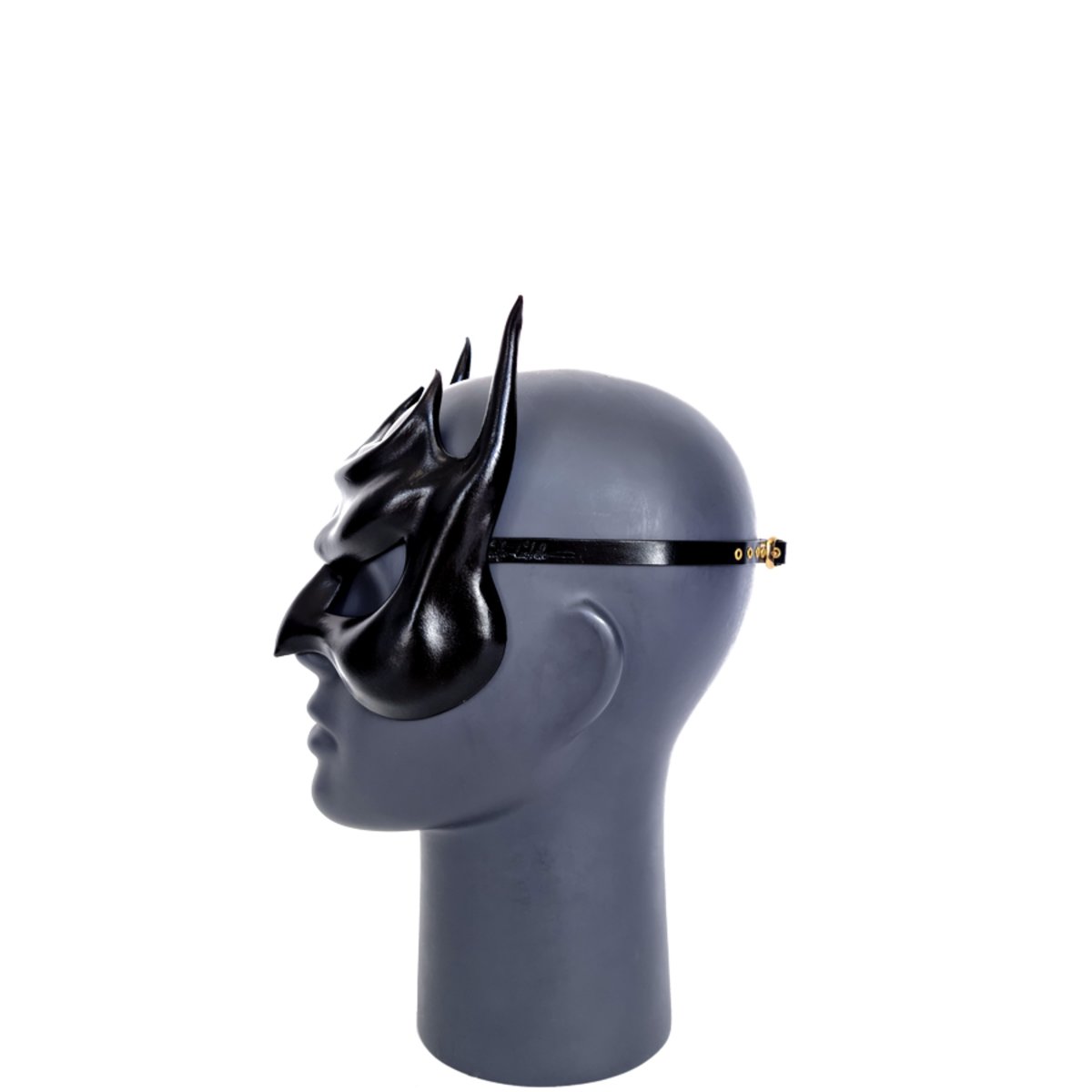 Cecilio Leather Designs Quad Horned Creature Mask - Black