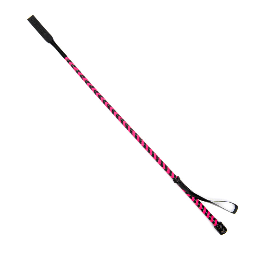 Riding Crop Leather Black/Pink