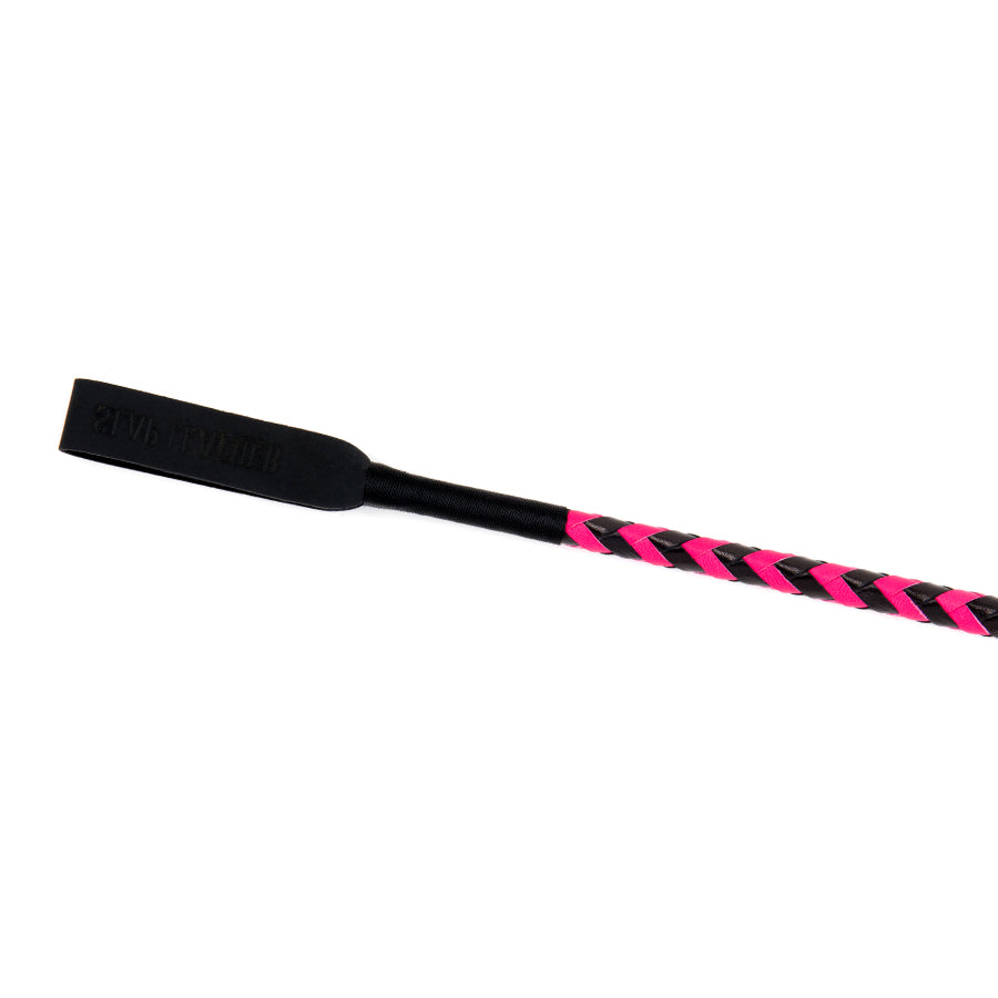 Riding Crop Leather Black/Pink