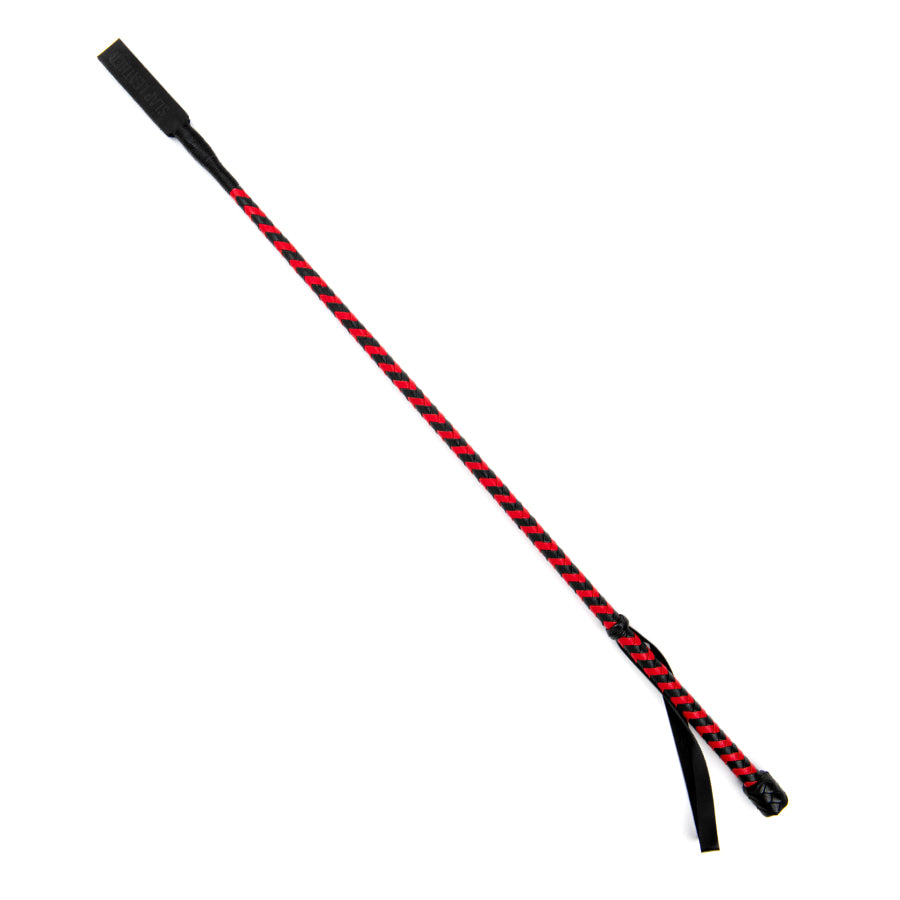 Riding Crop Leather Black/Red