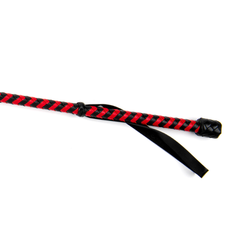 Riding Crop Leather Black/Red