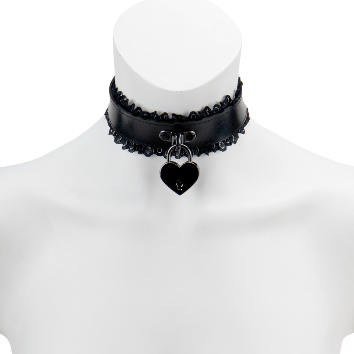 Choker-Lace Trimmed Padlock
