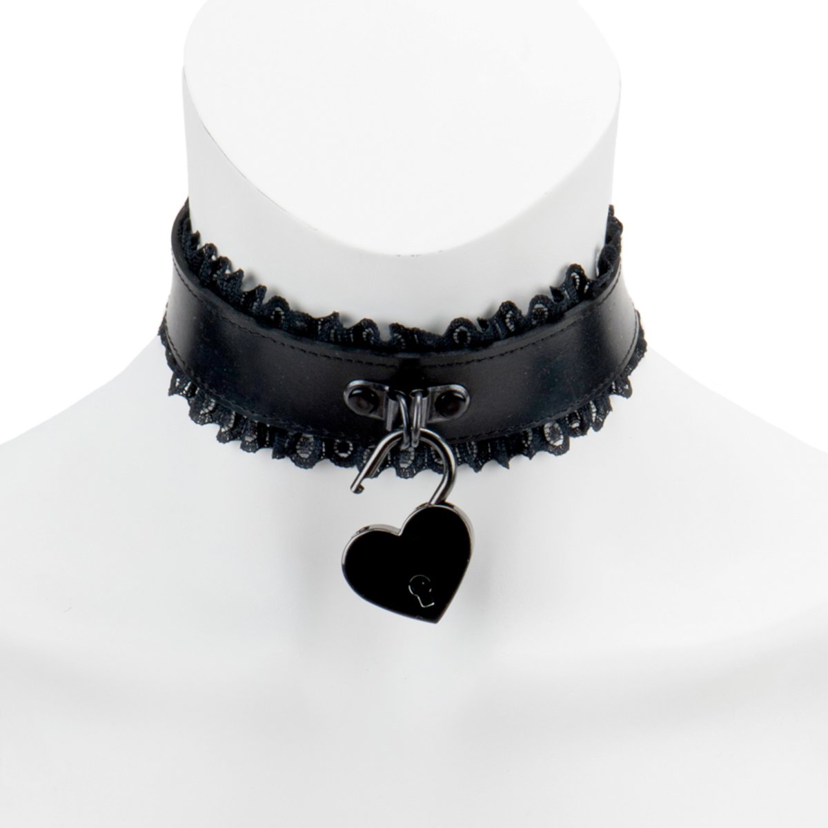 Choker-Lace Trimmed Padlock
