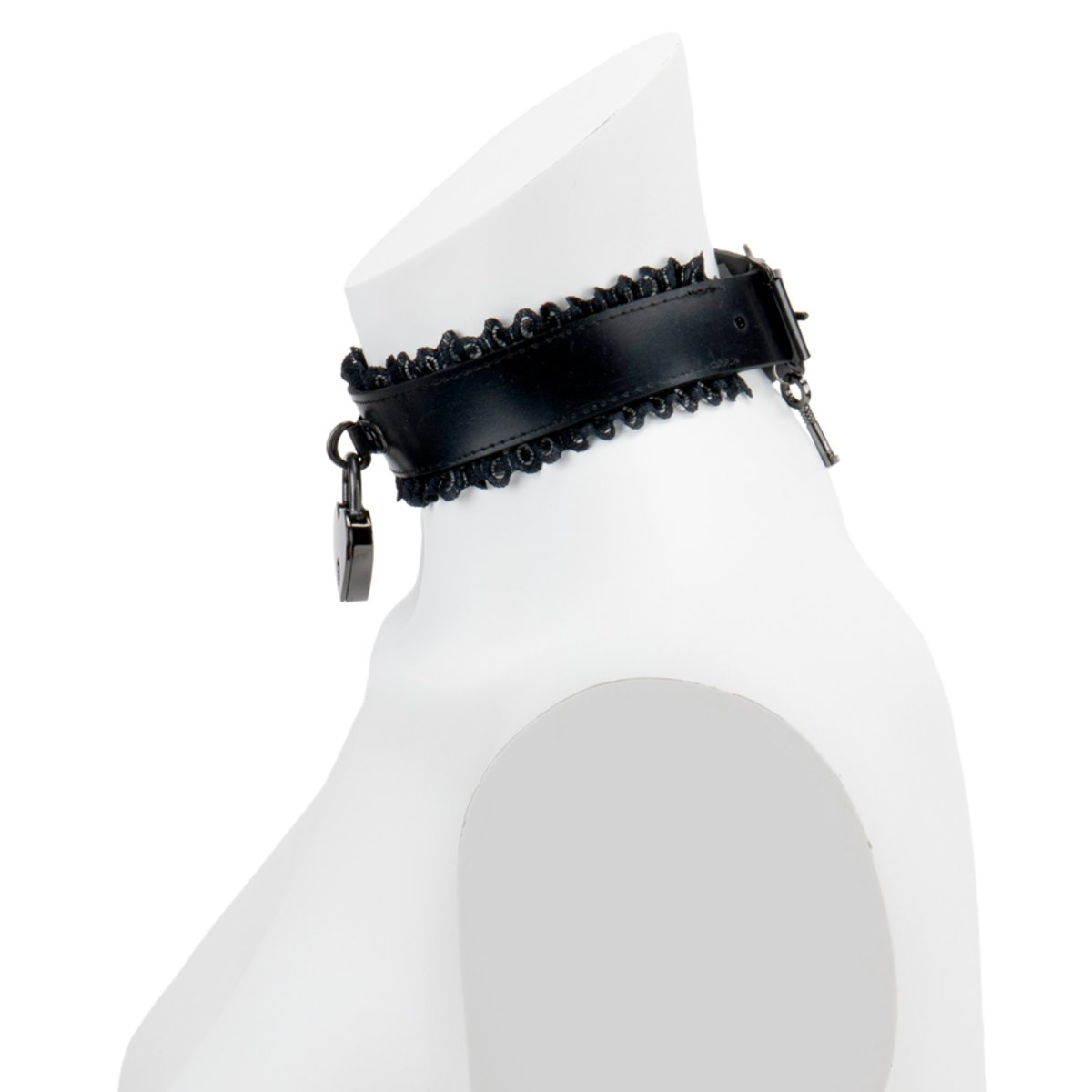 Choker-Lace Trimmed Padlock