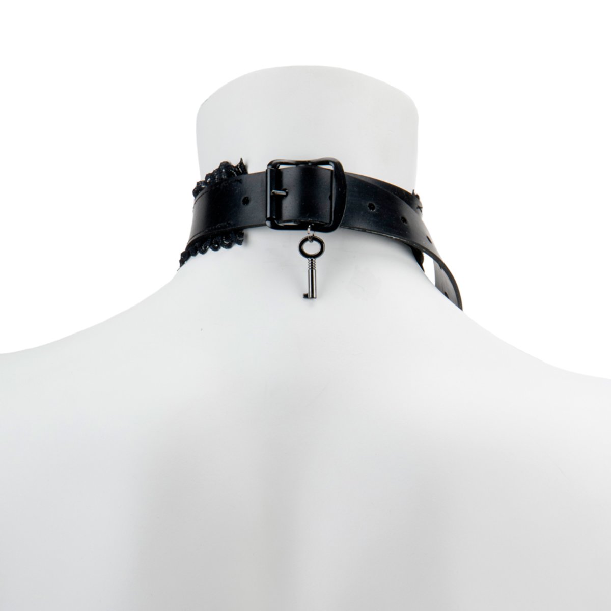 Choker-Lace Trimmed Padlock