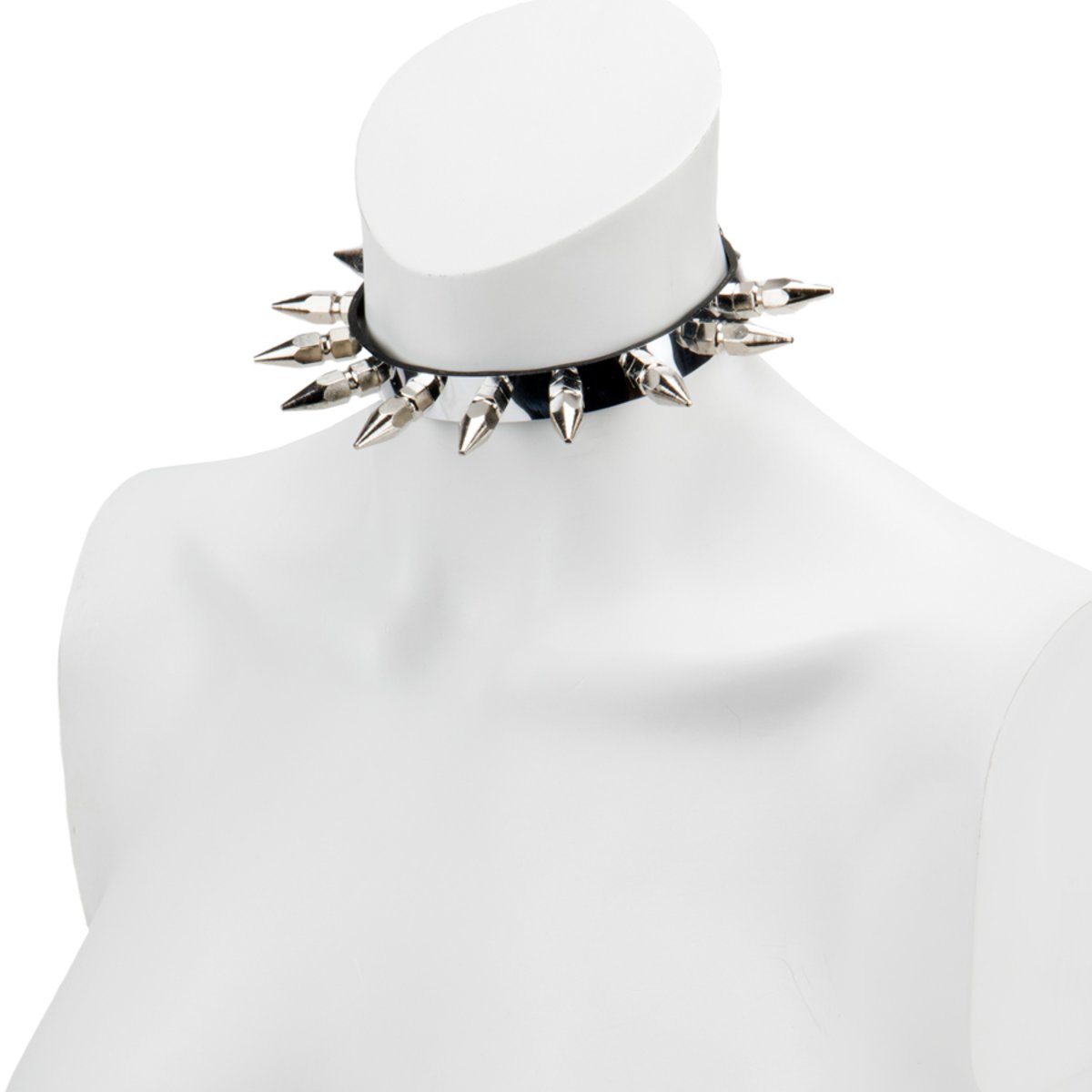Choker-Slim Mirror With Large Dog Spikes
