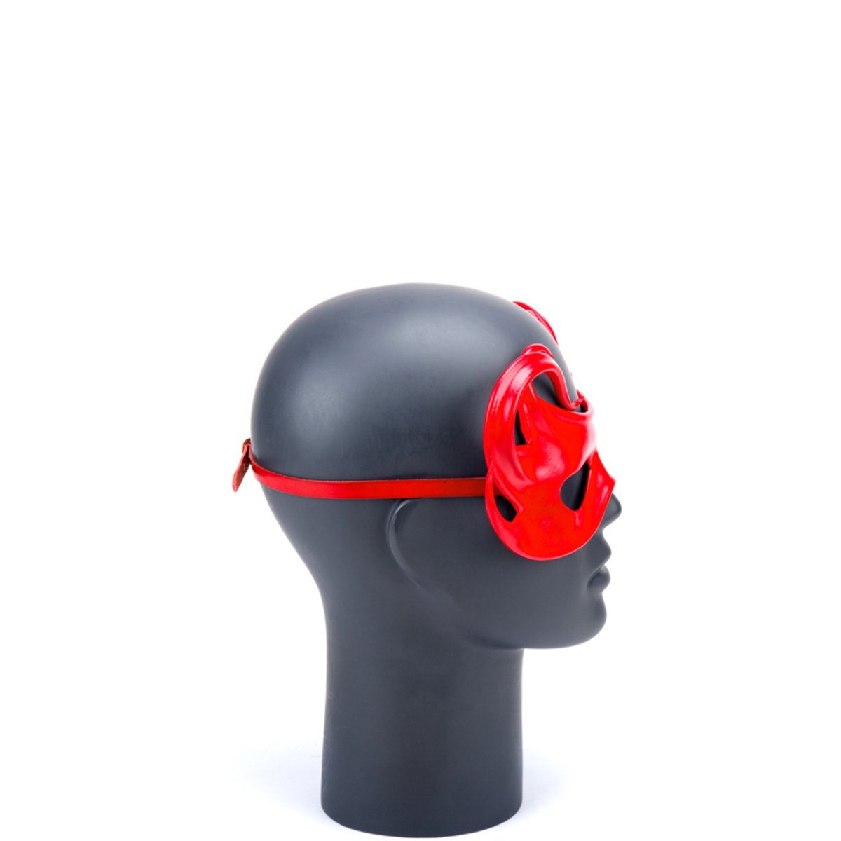 Cecilio Leather Designs Hex Tendrils Mask - Red