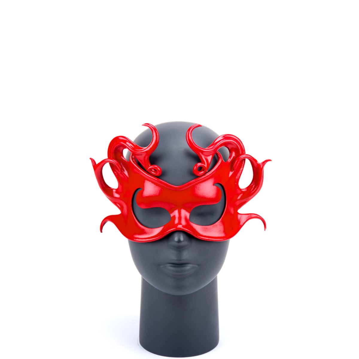 * Red Wave Leather Mask