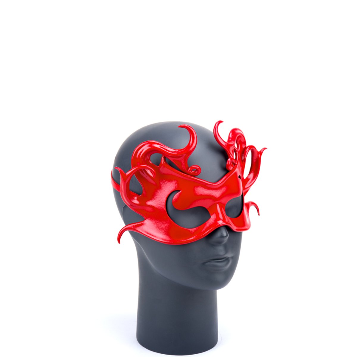 * Red Wave Leather Mask