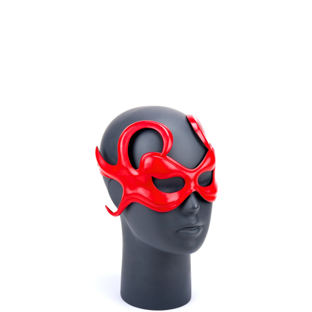 Cecilio leather Designs Rolling Curves Mask - Red