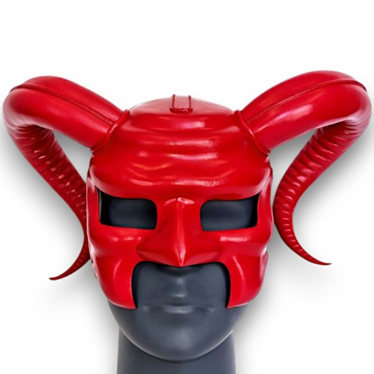 Cecilio Leather Designs Satanic Majesty Mask - Red