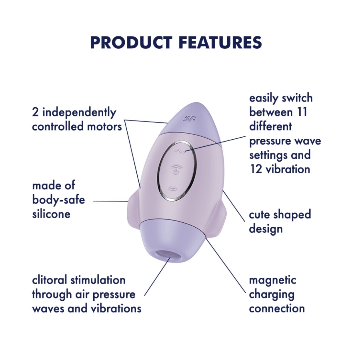 Satisfyer Mission Control Clitoral Suction Stimulator Violet