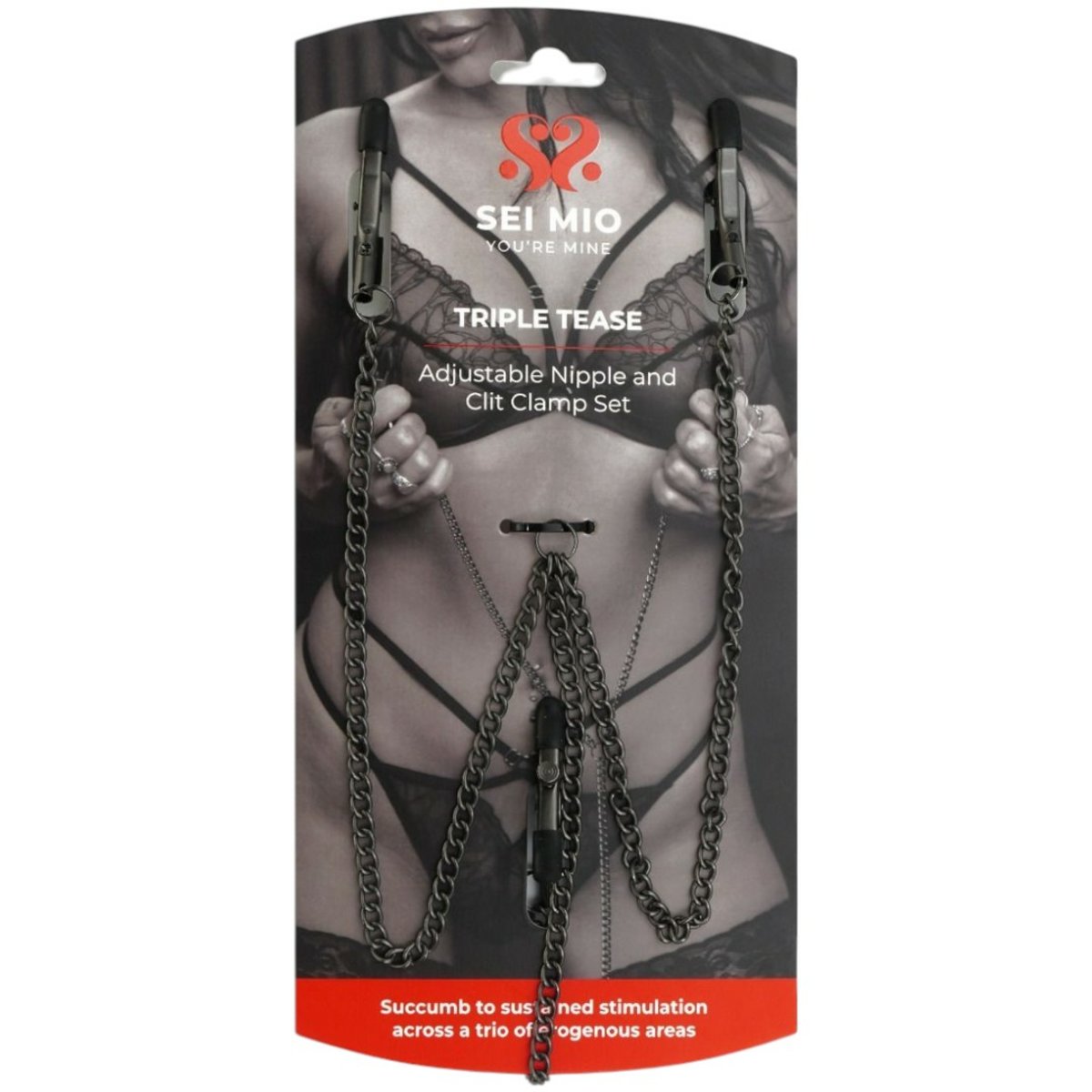 Sei Mio-Triple Tease-Adjustable Nipple And Clit Clamp Set