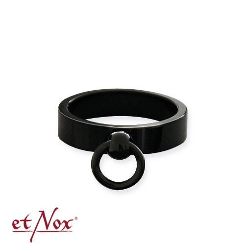 EtNox Story of O Black Stainless Steel Ring 5mm